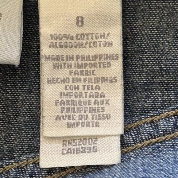 Liz Claiborne Midi Jean Skirt Sz 8 Retro Y2K 90s Flare Boho Western Preppy Long - Picture 8 of 10